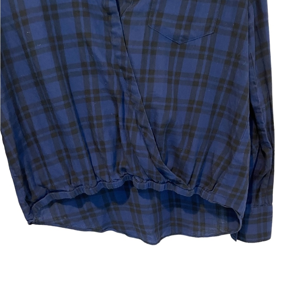 Madewell Blue Button Up Flannel Size XXS - Picture 4 of 5